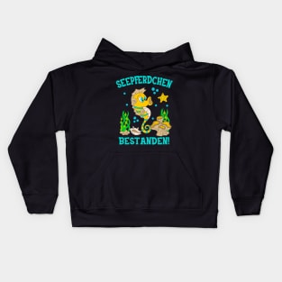 Seepferdchen Bestanden Schwimmprüfung Kinder Kids Hoodie